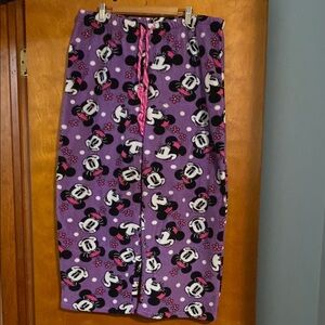 Disney Purple Minnie Mouse Fleece Pajama Pants XL